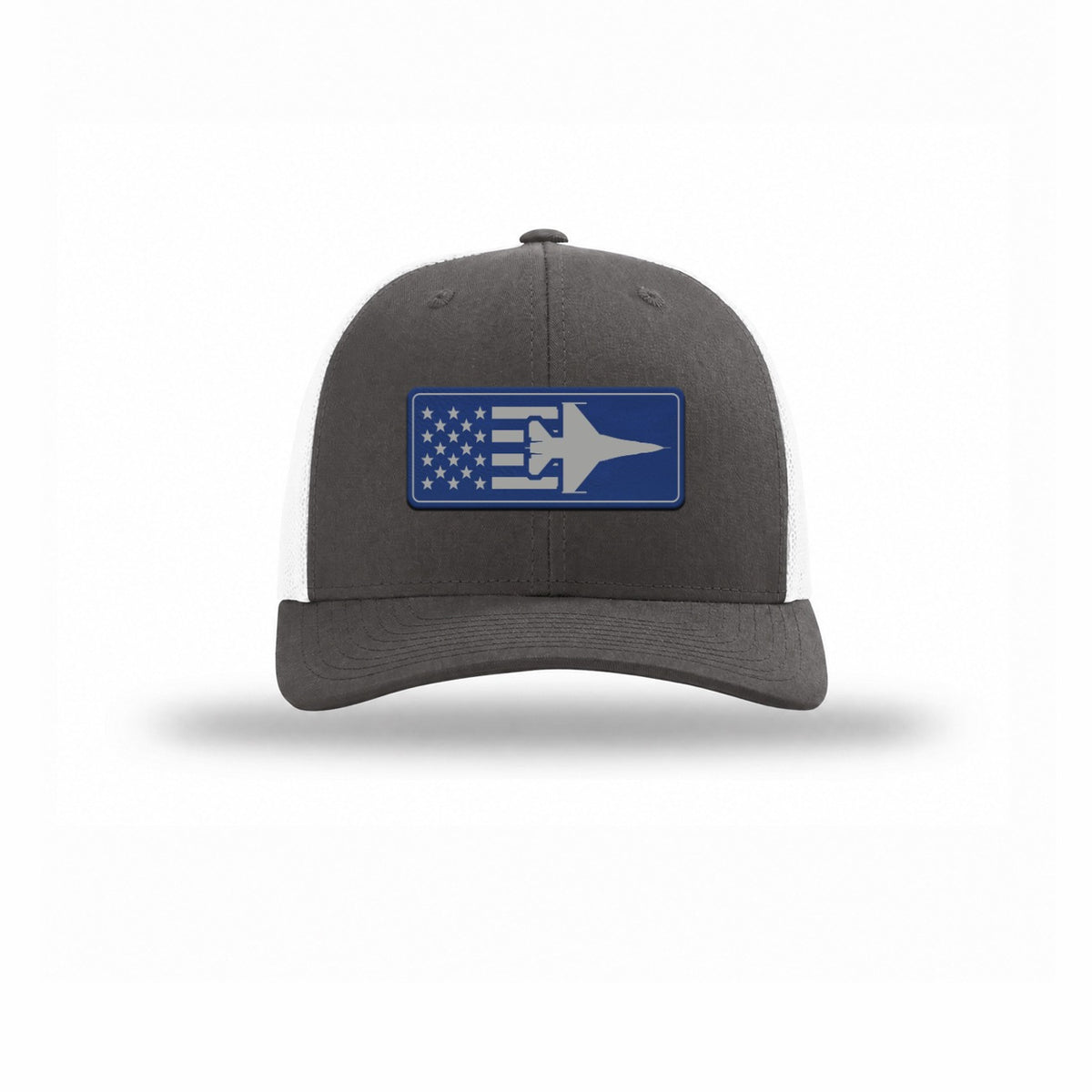 F-16 Aircraft Flag — CHARCOAL/WHITE