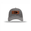 F-15 Aircraft Flag Leatherette Patch Soft Mesh Trucker - GREY/WHITE