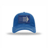 B-2 Aircraft Flag Royal & Silver Patch Soft Mesh Trucker - ROYAL/WHITE