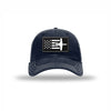 A-10 Aircraft Flag Carbon Fiber Patch Soft Mesh Trucker - NAVY/WHITE
