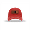 SR-71 Aircraft Flag Leatherette Patch Soft Mesh Trucker - RED/WHITE