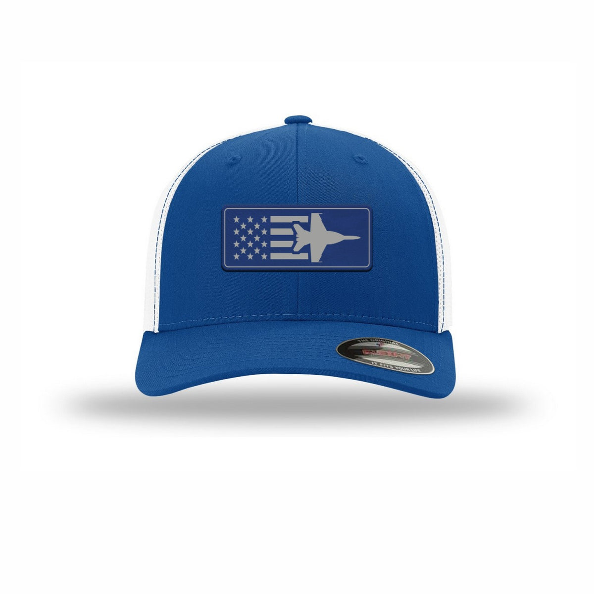 F-18 Aircraft Flag — ROYAL/WHITE
