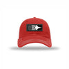 F-35 Aircraft Flag Carbon Fiber Patch Soft Mesh Trucker - RED/WHITE
