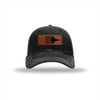 F-15 Aircraft Flag Leatherette Patch Soft Mesh Trucker - BLACK/WHITE