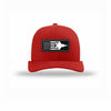 F-35 Aircraft Flag Carbon Fiber Patch Structured Trucker - RED/WHITE