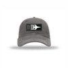 F-16 Aircraft Flag Carbon Fiber Patch Soft Mesh Trucker - GREY/WHITE