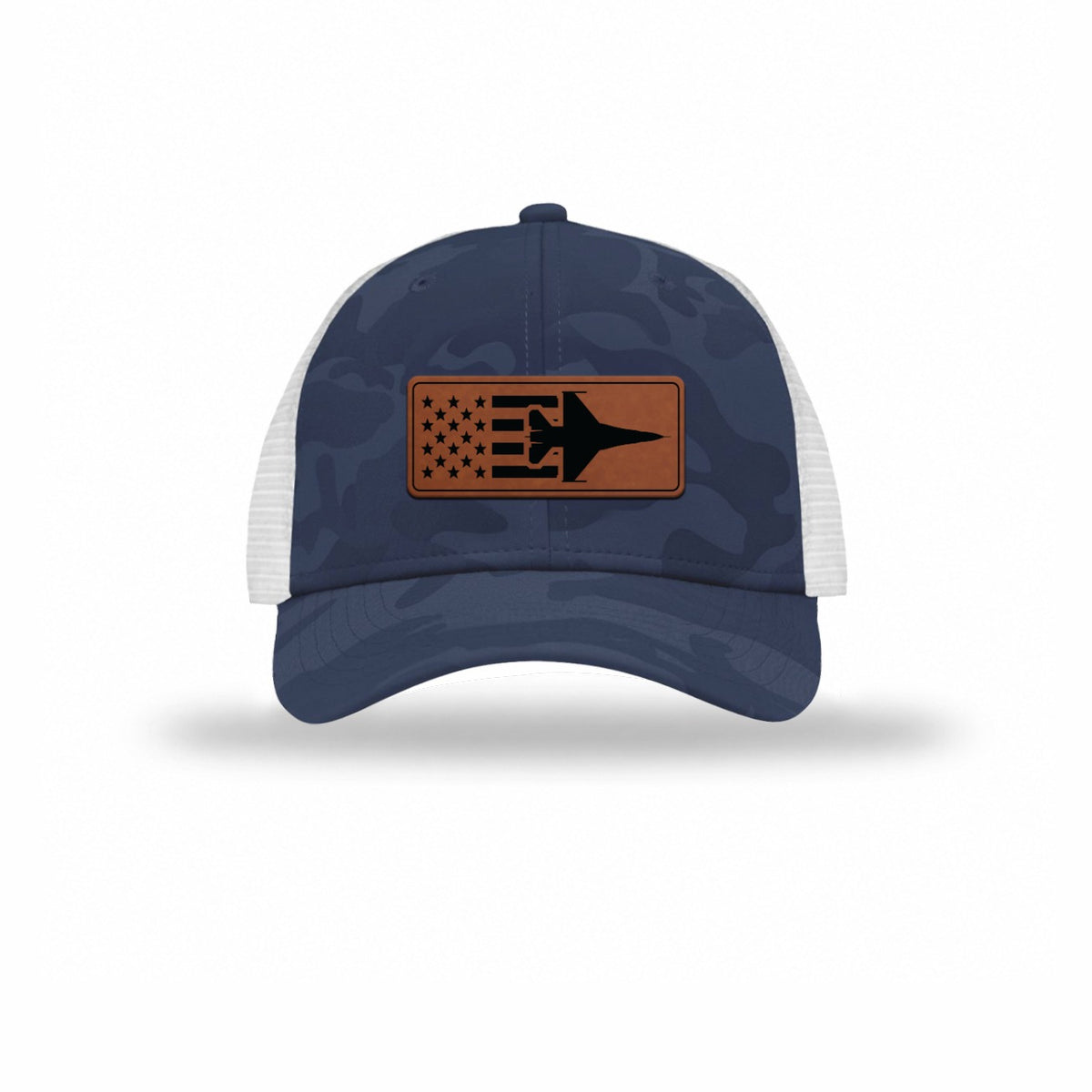 F-16 Aircraft Flag — NAVY CAMO/WHITE