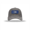 B-1 Aircraft Flag Royal & Silver Patch Soft Mesh Trucker - GREY/WHITE