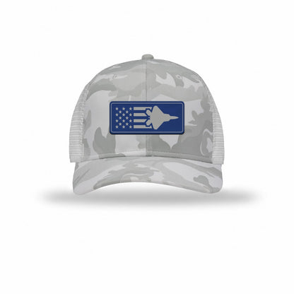 F-22 Aircraft Flag — WHITE CAMO/WHITE
