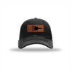 SR-71 Aircraft Flag Leatherette Patch Soft Mesh Trucker - BLACK/WHITE