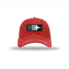F-18 Aircraft Flag Carbon Fiber Patch Soft Mesh Trucker - RED/WHITE