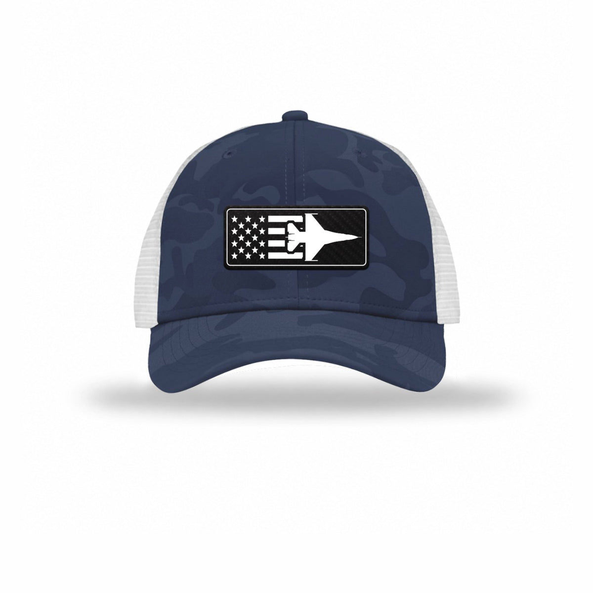 F-16 Aircraft Flag — NAVY CAMO/WHITE