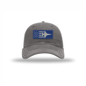 F-16 Aircraft Flag — GREY/WHITE