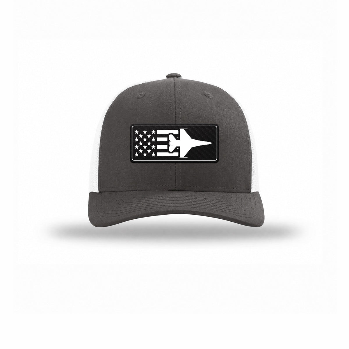 F-16 Aircraft Flag — CHARCOAL/WHITE