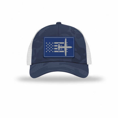 C-130 Aircraft Flag — NAVY CAMO/WHITE