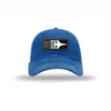 F-16 Aircraft Flag Carbon Fiber Patch Soft Mesh Trucker - ROYAL/WHITE
