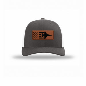 F-16 Aircraft Flag — CHARCOAL/WHITE