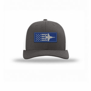 F-18 Aircraft Flag — CHARCOAL/WHITE
