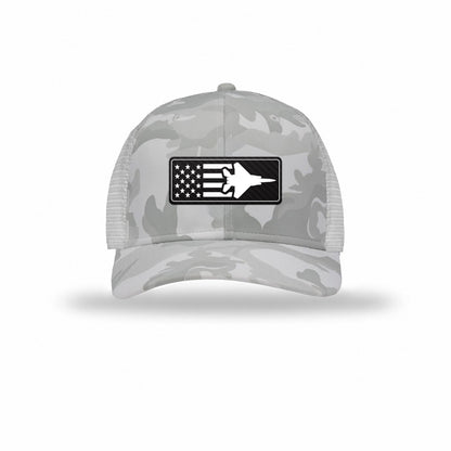F-15 Aircraft Flag — WHITE CAMO/WHITE