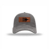 F-18 Aircraft Flag Leatherette Patch Soft Mesh Trucker - GREY/WHITE