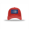 A-10 Aircraft Flag Royal & Silver Patch Soft Mesh Trucker - RED/WHITE
