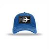 E-3 Aircraft Flag Carbon Fiber Patch Soft Mesh Trucker - ROYAL/WHITE
