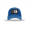 B-2 Aircraft Flag Carbon Fiber Patch Soft Mesh Trucker - ROYAL/WHITE