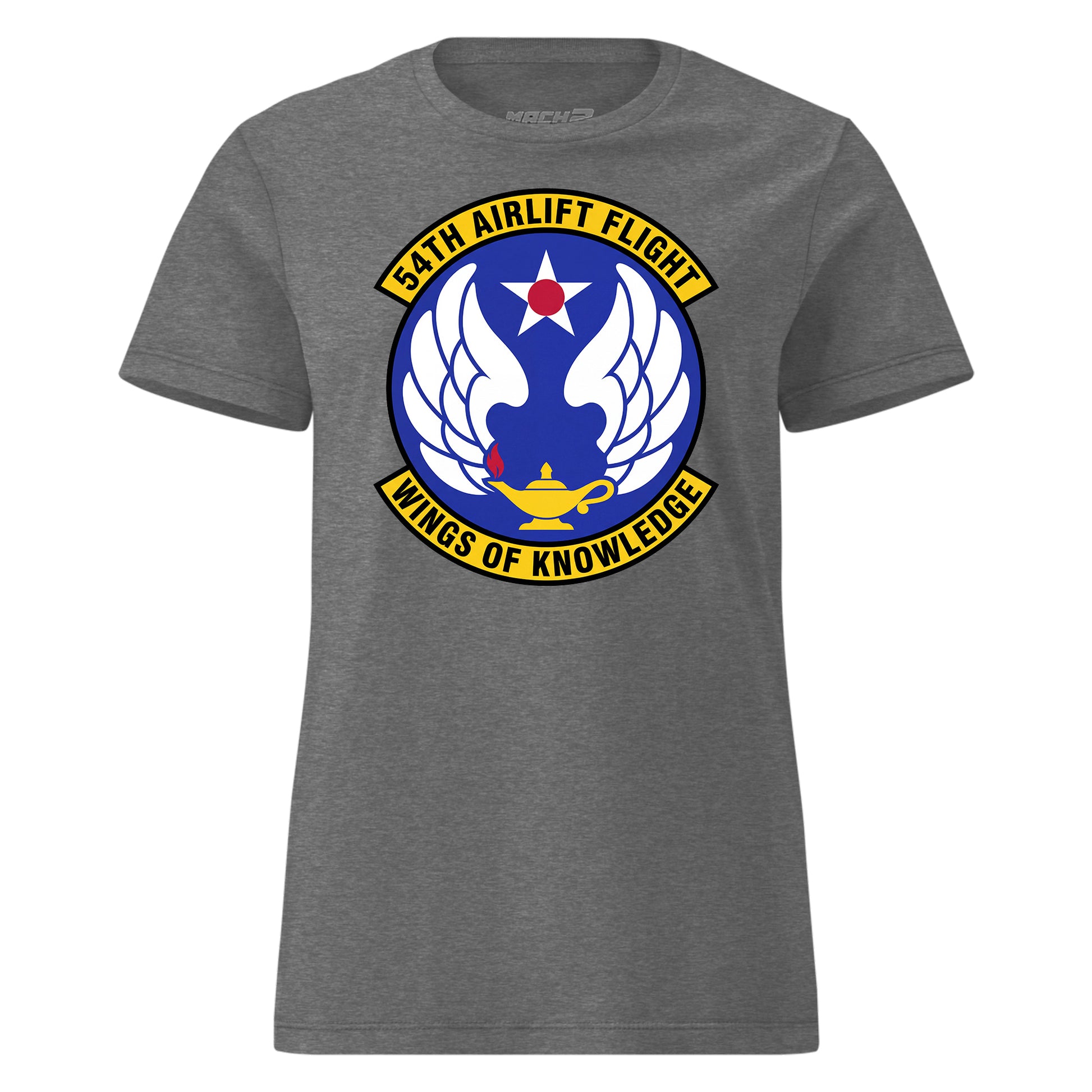Mach2 Squadron Upload | 54TH AIRLIFT SQUADRON | Womens | Charcoal Heather | MACH-WOMENS-FRONT-CHARCOAL.jpg