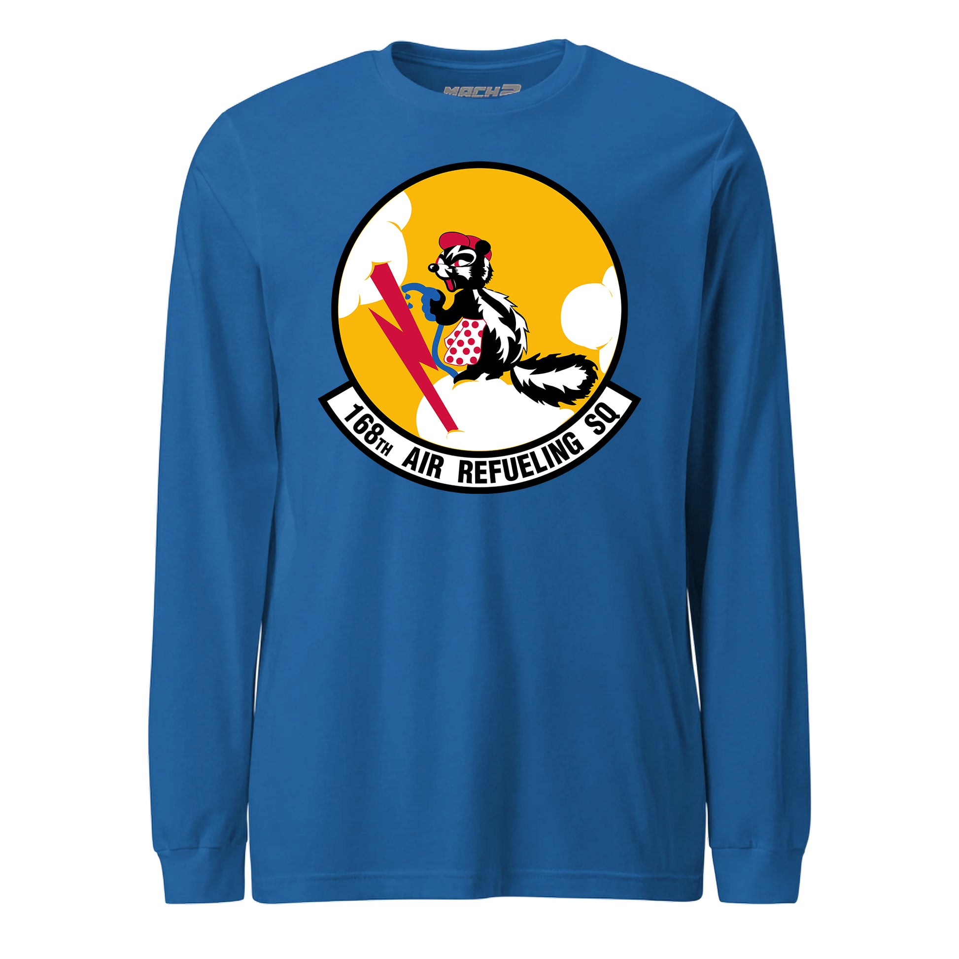 Mach2 Squadron Upload | 168TH AIR REFUELING SQUADRON | Long Sleeve | Royal | MACH-LONG-SLEEVE-FRONT-ROYAL.jpg