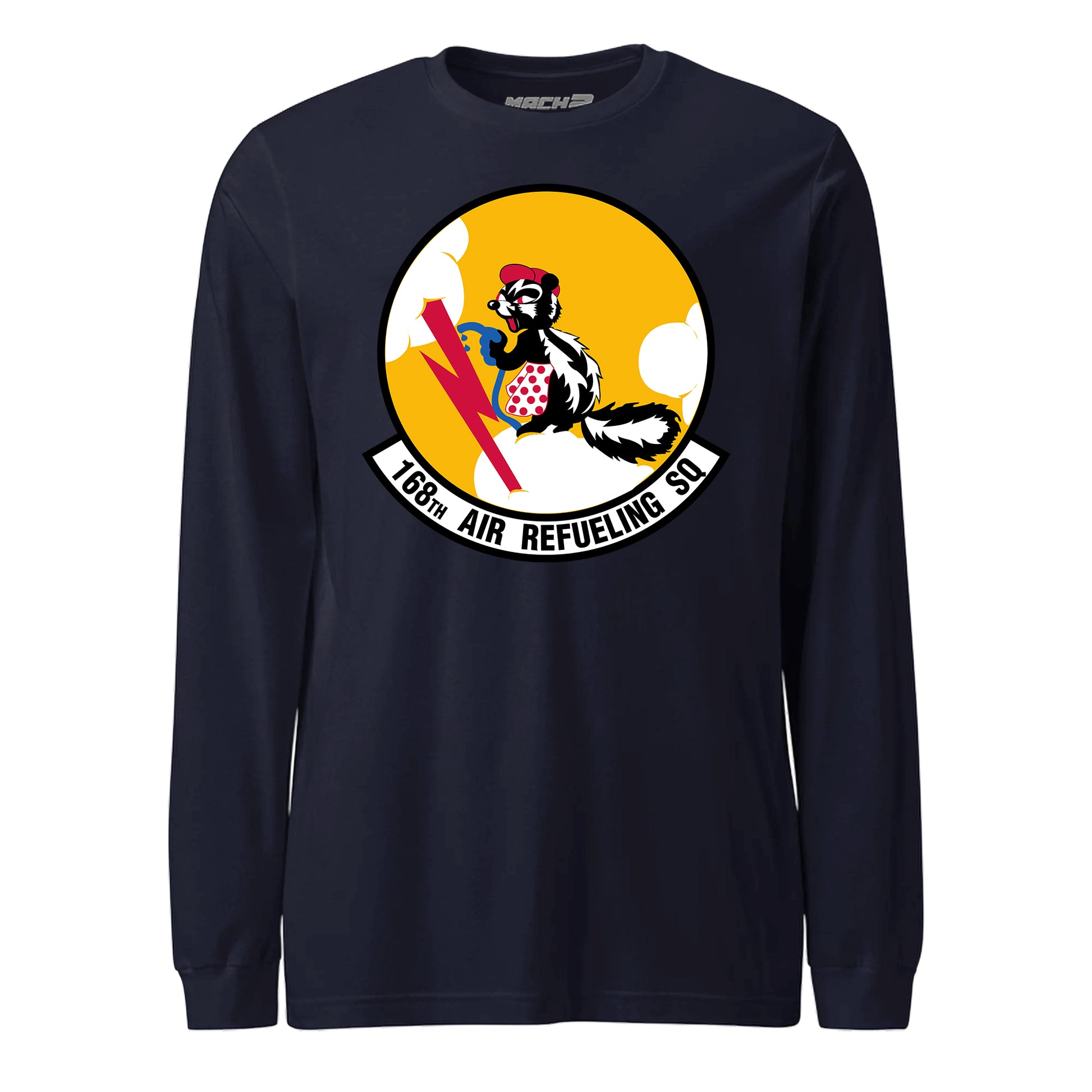 Mach2 Squadron Upload | 168TH AIR REFUELING SQUADRON | Long Sleeve | Navy | MACH-LONG-SLEEVE-FRONT-NAVY.jpg