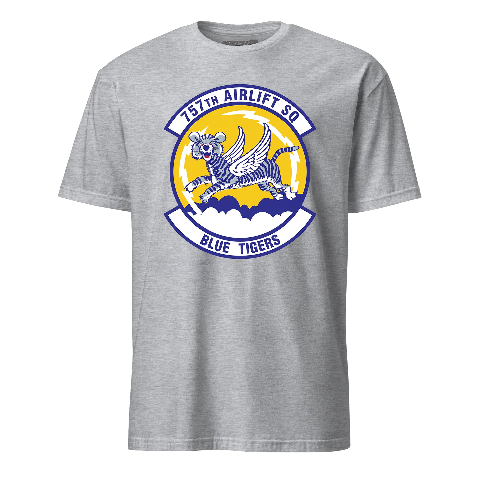 Mach2 Squadron Upload | 757TH AIRLIFT SQUADRON | T-Shirt | Heather Grey | MACH-SHORT-SLEEVE-FRONT-GREY.jpg