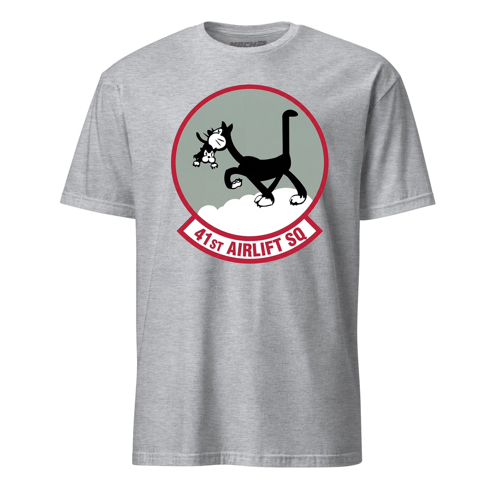 Mach2 Squadron Upload | 41ST AIRLIFT SQUADRON | T-Shirt | Heather Grey | MACH-SHORT-SLEEVE-FRONT-GREY.jpg