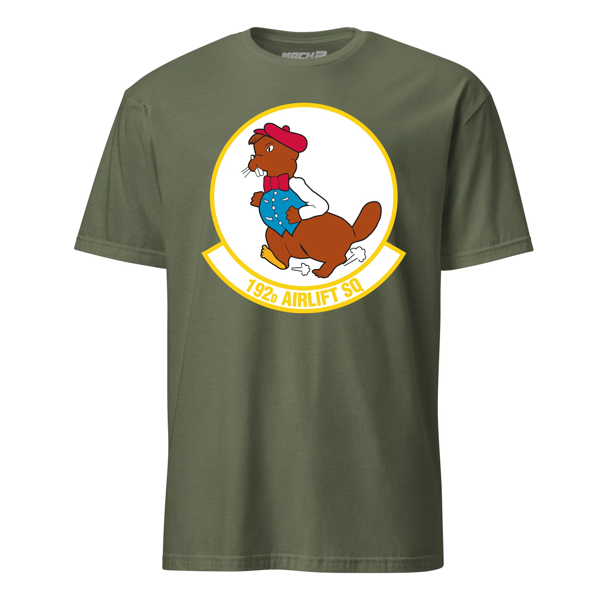 Mach2 Squadron Upload | 192ND AIRLIFT SQUADRON | T-Shirt | OD Green | MACH-SHORT-SLEEVE-FRONT-OD.jpg