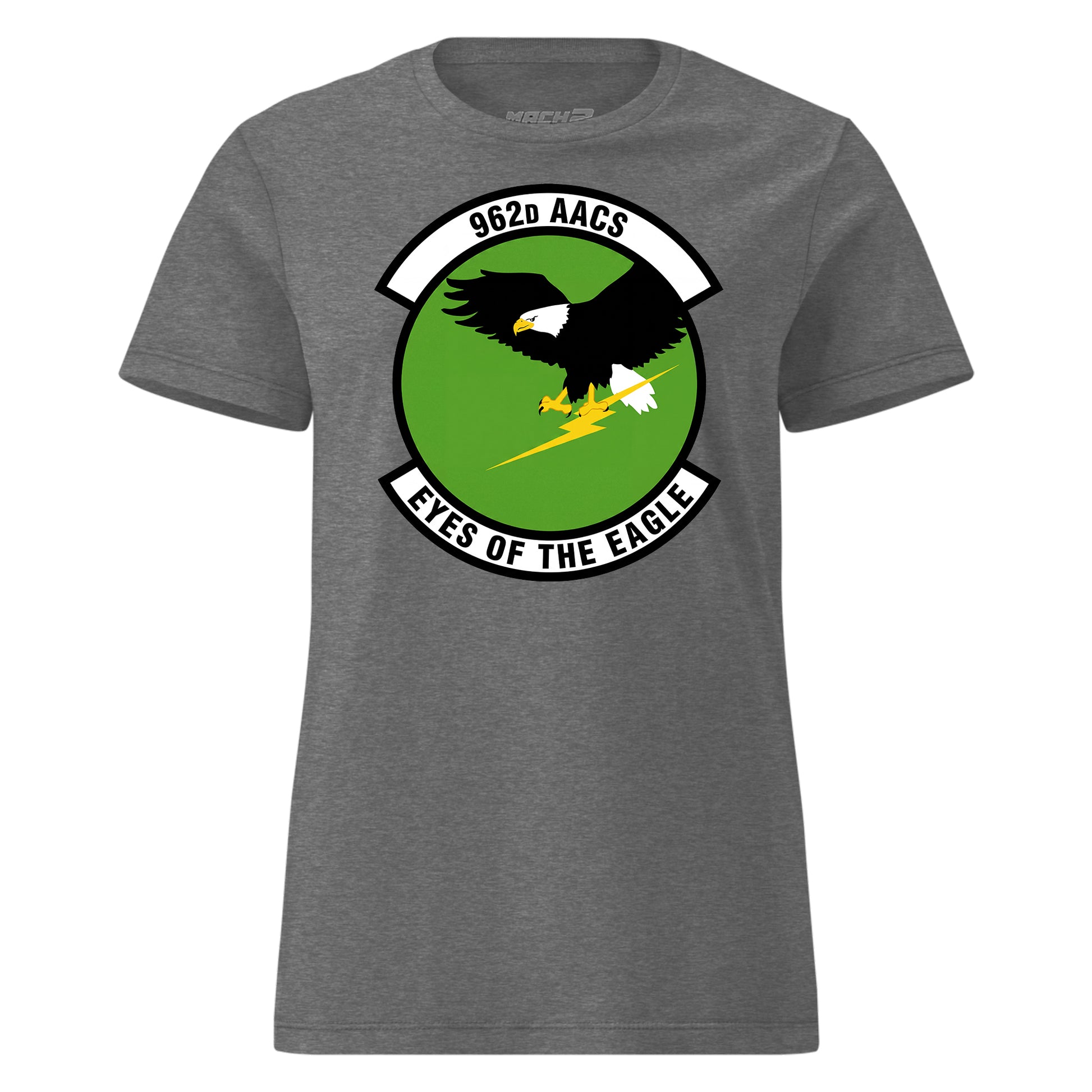 Mach2 Squadron Upload | 962ND AIRBORNE AIR CONTROL SQUADRON | Womens | Charcoal Heather | MACH-WOMENS-FRONT-CHARCOAL.jpg