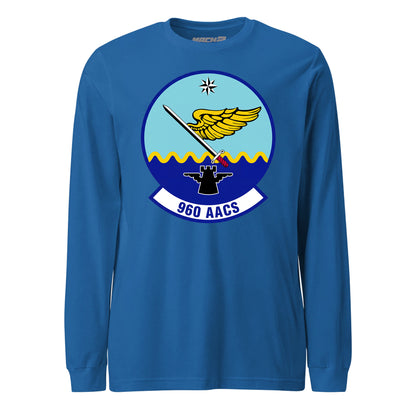 Mach2 Squadron Upload | 960TH AIRBORNE AIR CONTROL SQUADRON | Long Sleeve | Royal | MACH-LONG-SLEEVE-FRONT-ROYAL.jpg