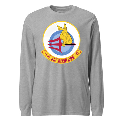 Mach2 Squadron Upload | 153RD AIR REFUELING SQUADRON | Long Sleeve | Heather Grey | MACH-LONG-SLEEVE-FRONT-GREY.jpg