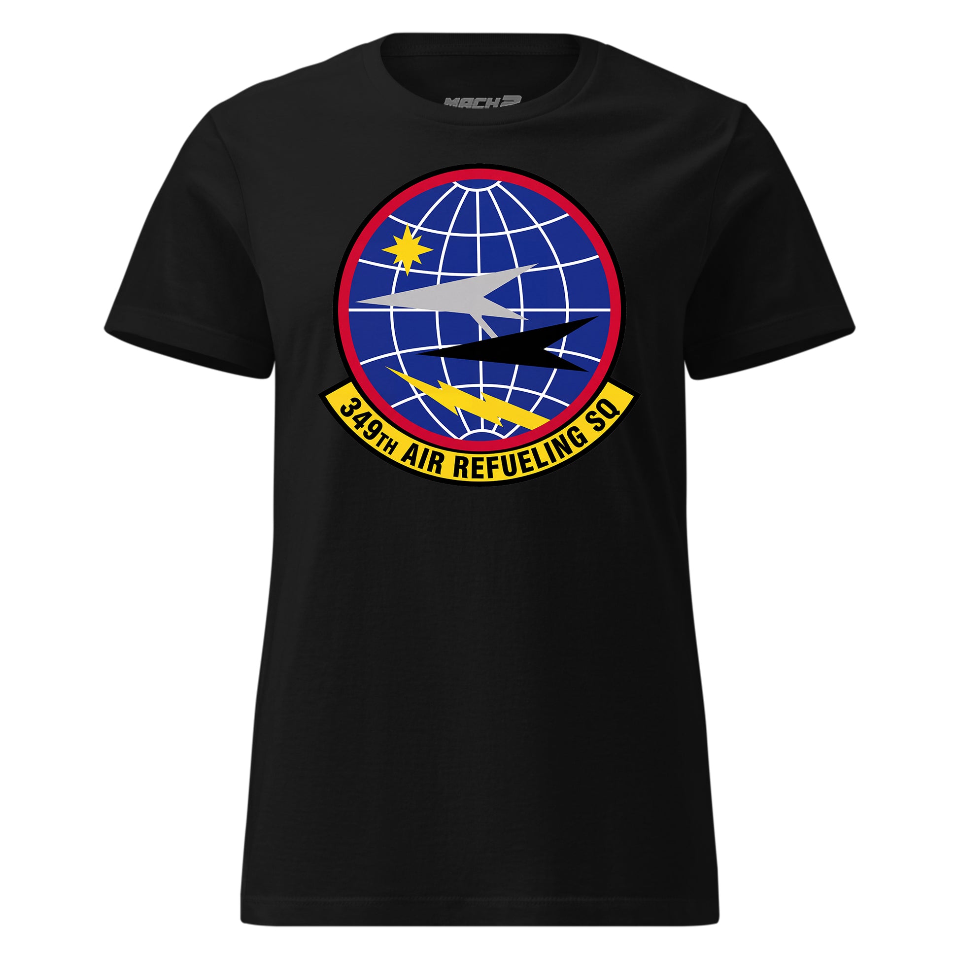 Mach2 Squadron Upload | 349TH AIR REFUELING SQUADRON | Womens | Black | MACH-WOMENS-FRONT-BLACK.jpg
