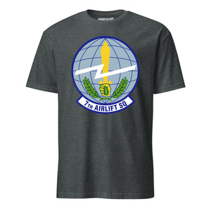 Mach2 Squadron Upload | 7TH AIRLIFT SQUADRON | T-Shirt | Charcoal Heather | MACH-SHORT-SLEEVE-FRONT-CHARCOAL.jpg