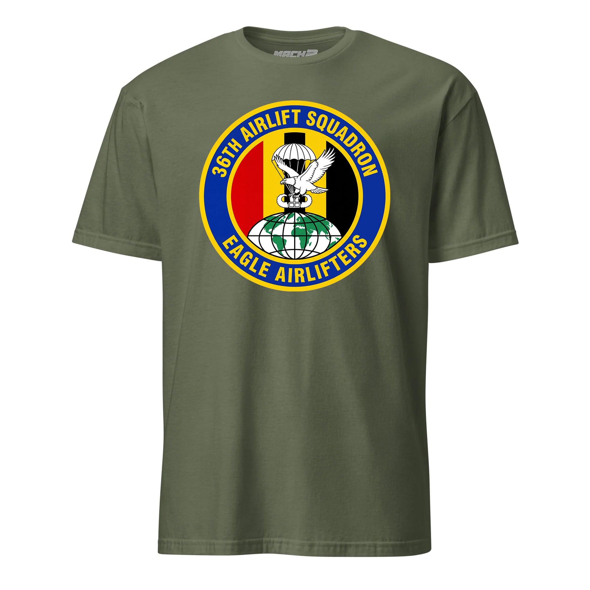 Mach2 Squadron Upload | 36TH AIRLIFT SQUADRON | T-Shirt | OD Green | MACH-SHORT-SLEEVE-FRONT-OD.jpg