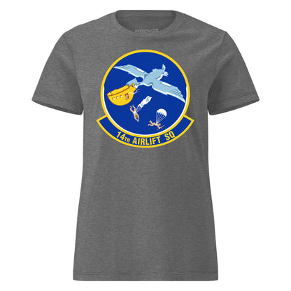 Mach2 Squadron Upload | 14TH AIRLIFT SQUADRON | Womens | Charcoal Heather | MACH-WOMENS-FRONT-CHARCOAL.jpg