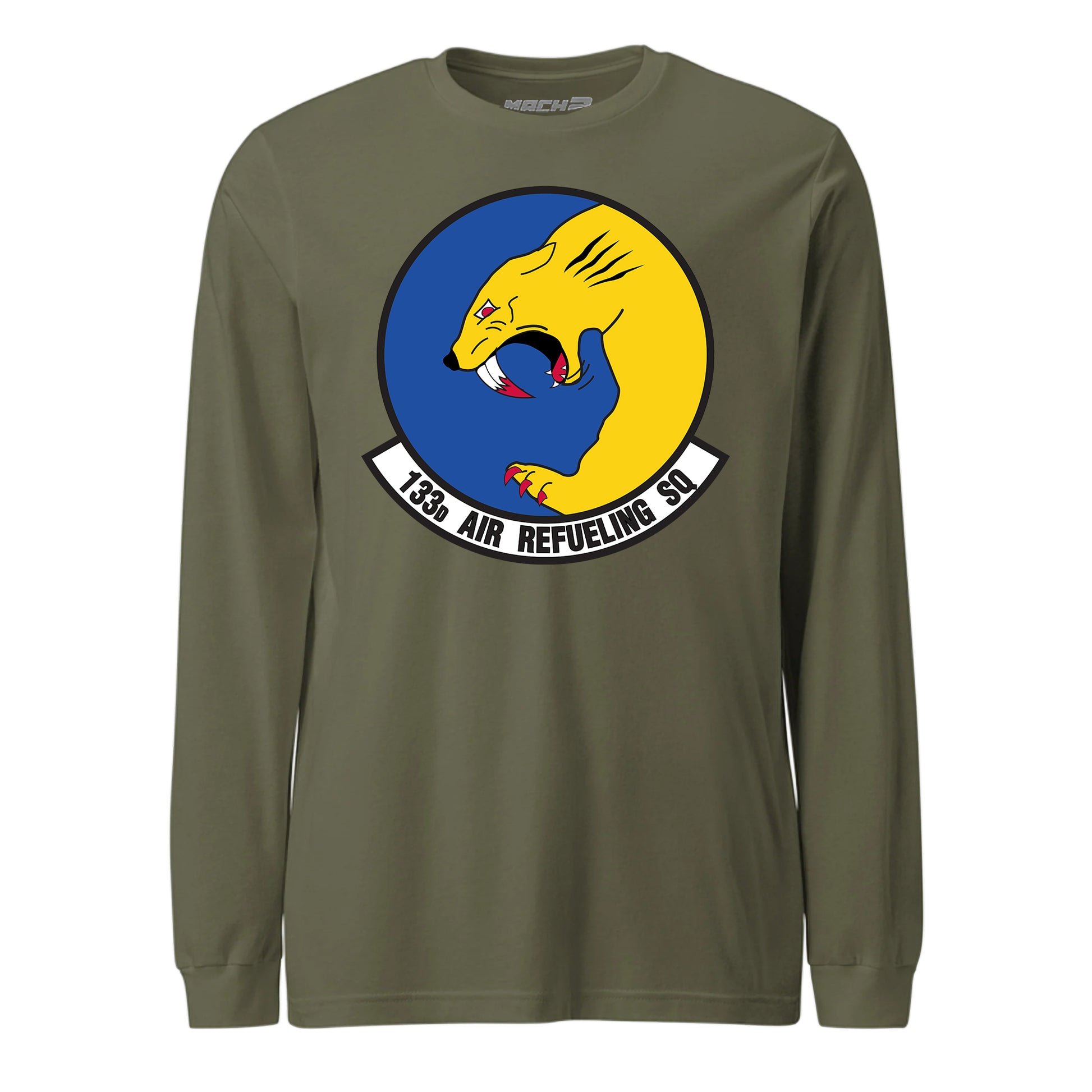 Mach2 Squadron Upload | 133RD AIR REFUELING SQUADRON | Long Sleeve | OD Green | MACH-LONG-SLEEVE-FRONT-OD.jpg