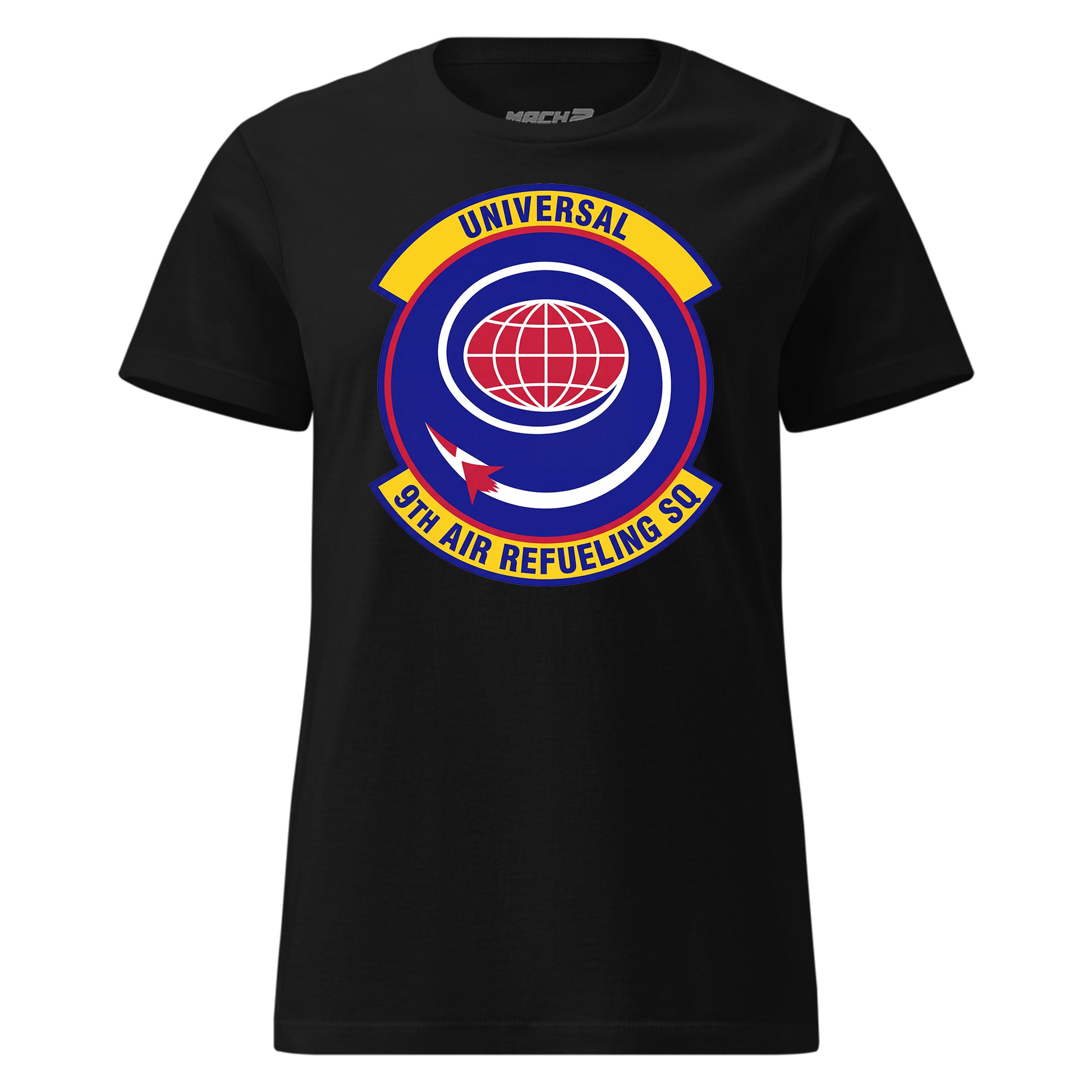Mach2 Squadron Upload | 9TH AIR REFUELING SQUADRON | Womens | Black | MACH-WOMENS-FRONT-BLACK.jpg