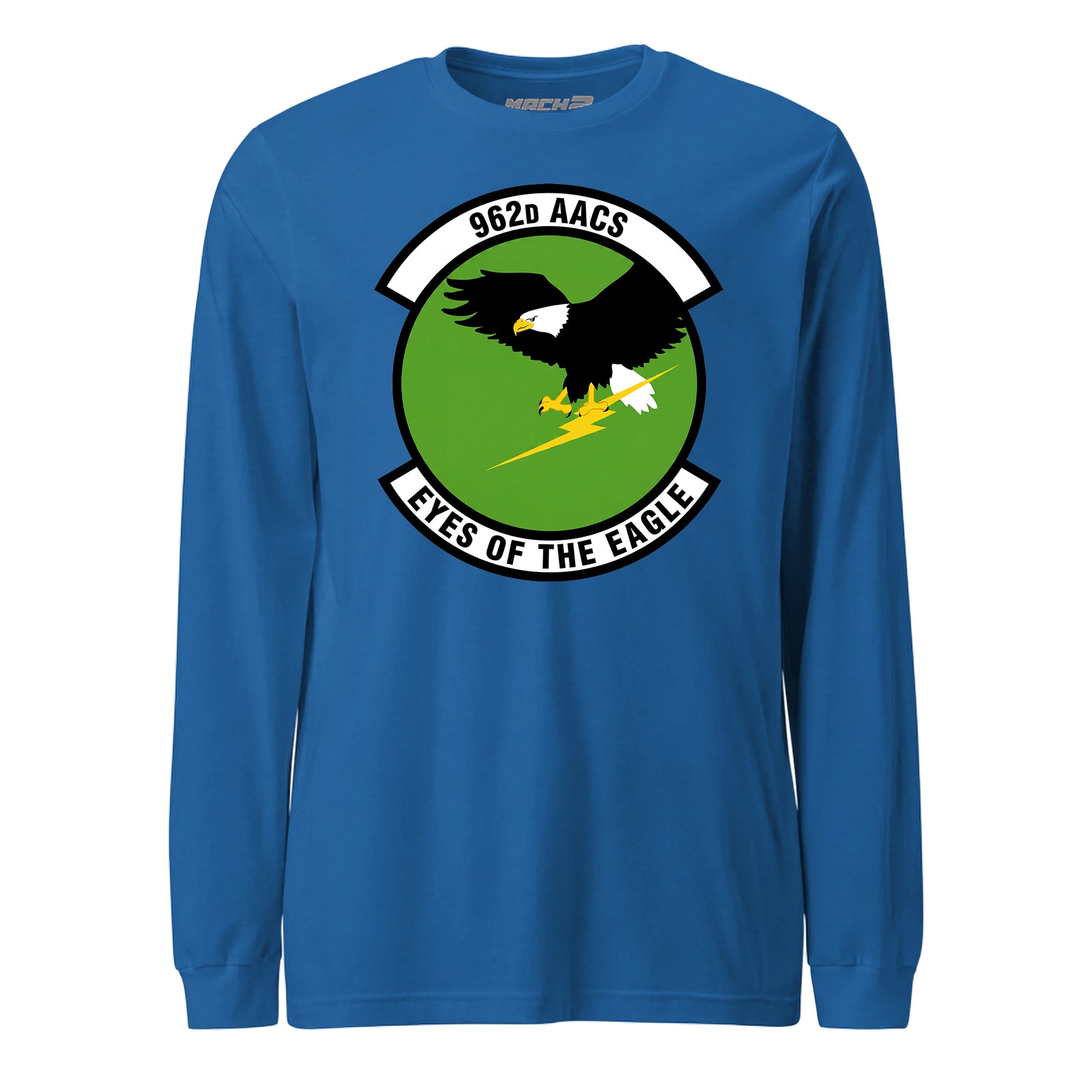 Mach2 Squadron Upload | 962ND AIRBORNE AIR CONTROL SQUADRON | Long Sleeve | Royal | MACH-LONG-SLEEVE-FRONT-ROYAL.jpg