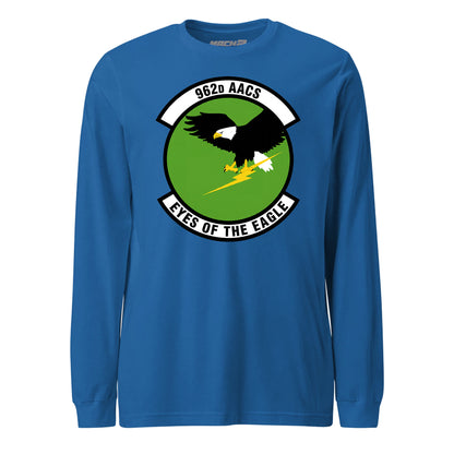 Mach2 Squadron Upload | 962ND AIRBORNE AIR CONTROL SQUADRON | Long Sleeve | Royal | MACH-LONG-SLEEVE-FRONT-ROYAL.jpg