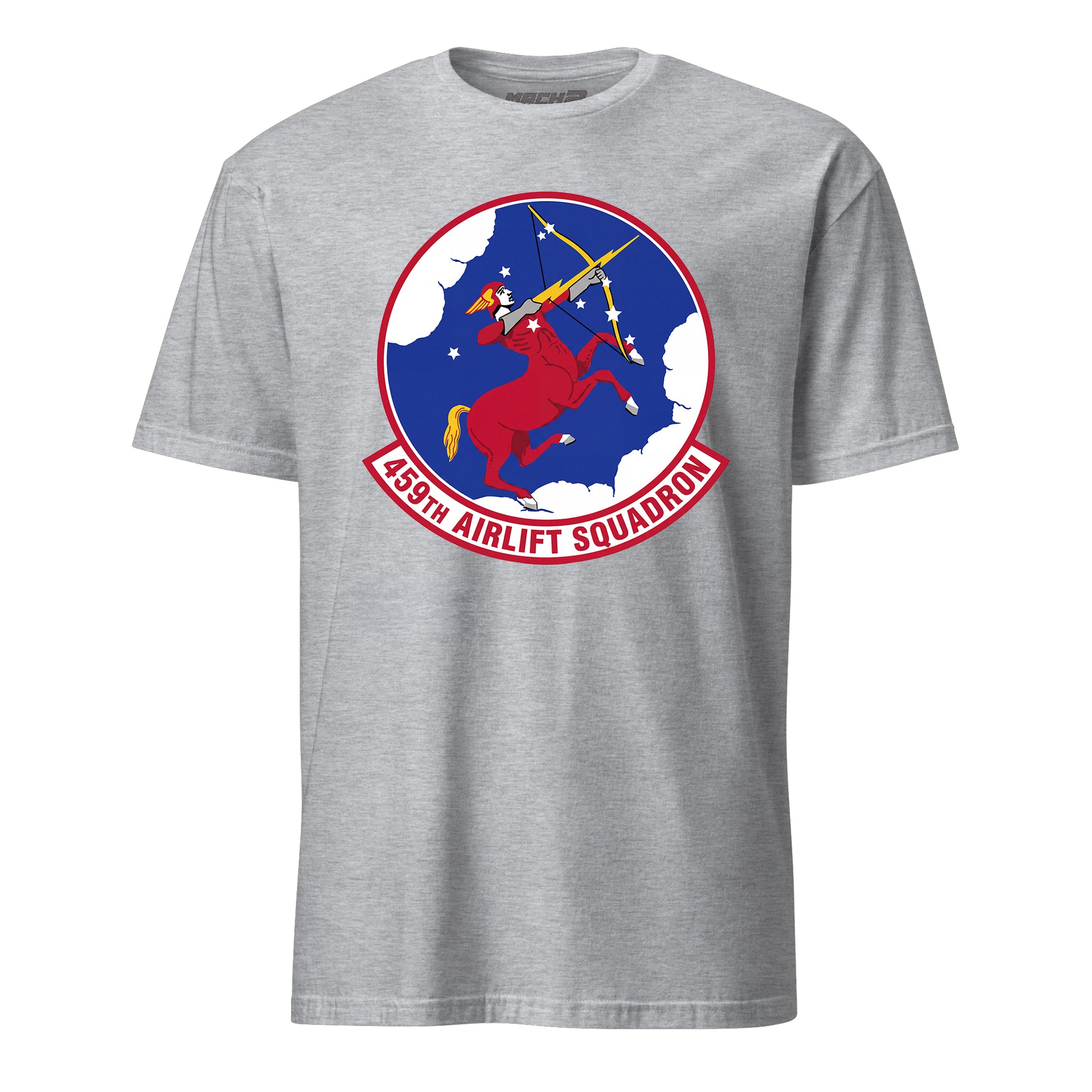 Mach2 Squadron Upload | 459TH AIRLIFT SQUADRON | T-Shirt | Heather Grey | MACH-SHORT-SLEEVE-FRONT-GREY.jpg