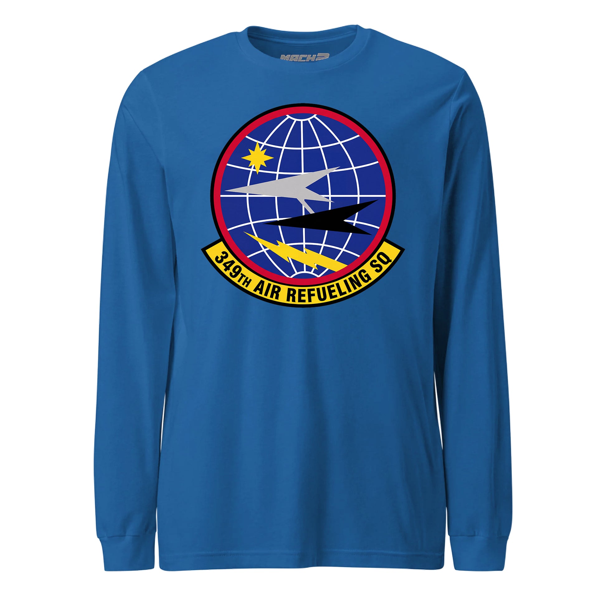 Mach2 Squadron Upload | 349TH AIR REFUELING SQUADRON | Long Sleeve | Royal | MACH-LONG-SLEEVE-FRONT-ROYAL.jpg
