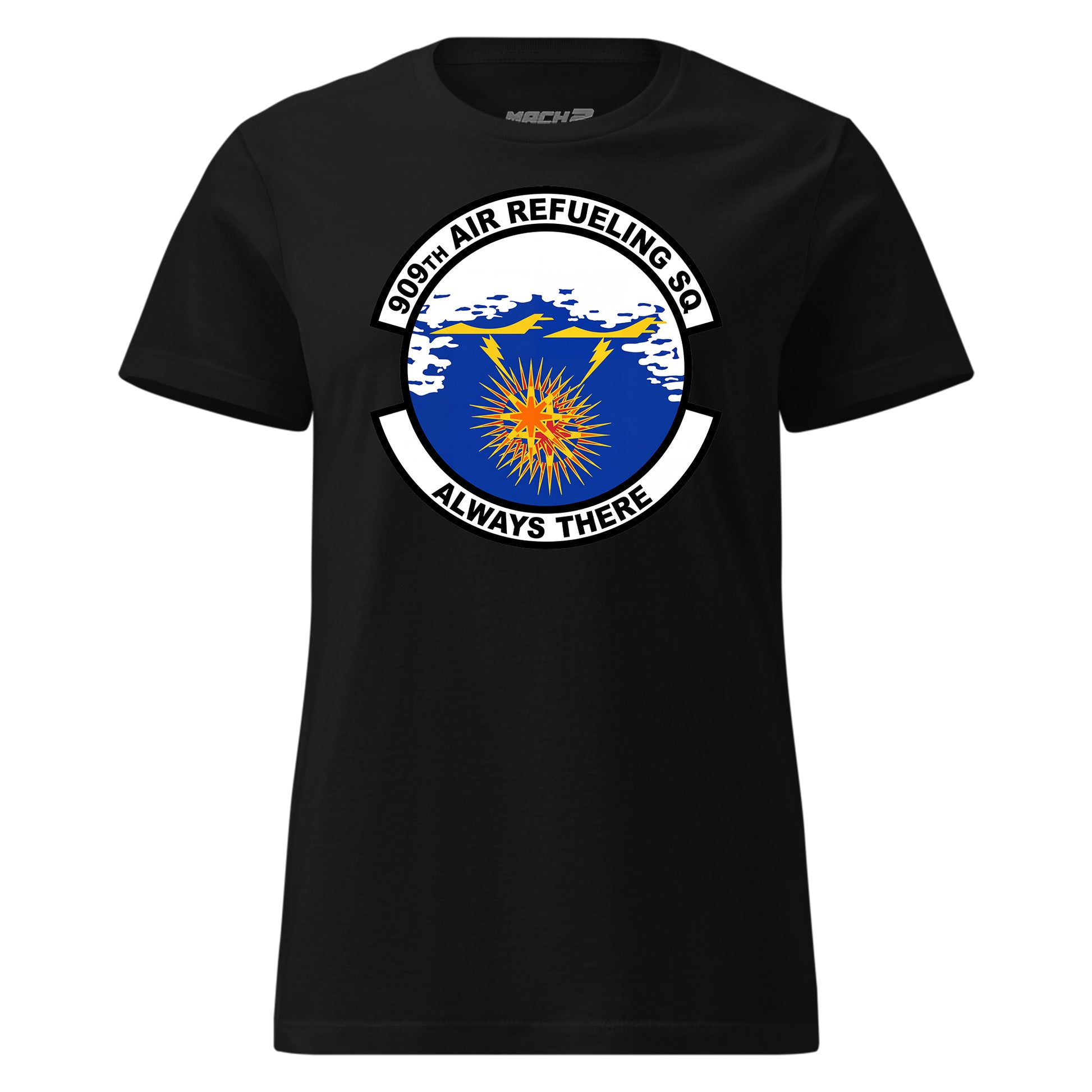 Mach2 Squadron Upload | 909TH AIR REFUELING SQUADRON | Womens | Black | MACH-WOMENS-FRONT-BLACK.jpg