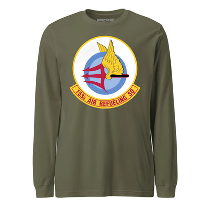 Mach2 Squadron Upload | 153RD AIR REFUELING SQUADRON | Long Sleeve | OD Green | MACH-LONG-SLEEVE-FRONT-OD.jpg