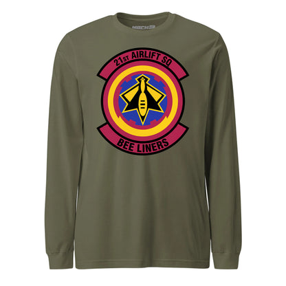 Mach2 Squadron Upload | 21ST AIRLIFT SQUADRON | Long Sleeve | OD Green | MACH-LONG-SLEEVE-FRONT-OD.jpg