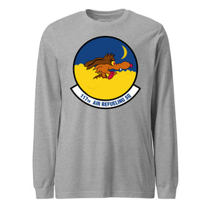Mach2 Squadron Upload | 117TH AIR REFUELING SQUADRON | Long Sleeve | Heather Grey | MACH-LONG-SLEEVE-FRONT-GREY.jpg